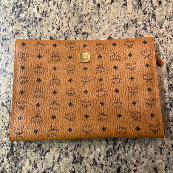 MCM Handbags - MCM Large Zip Pouch in Visetos Original